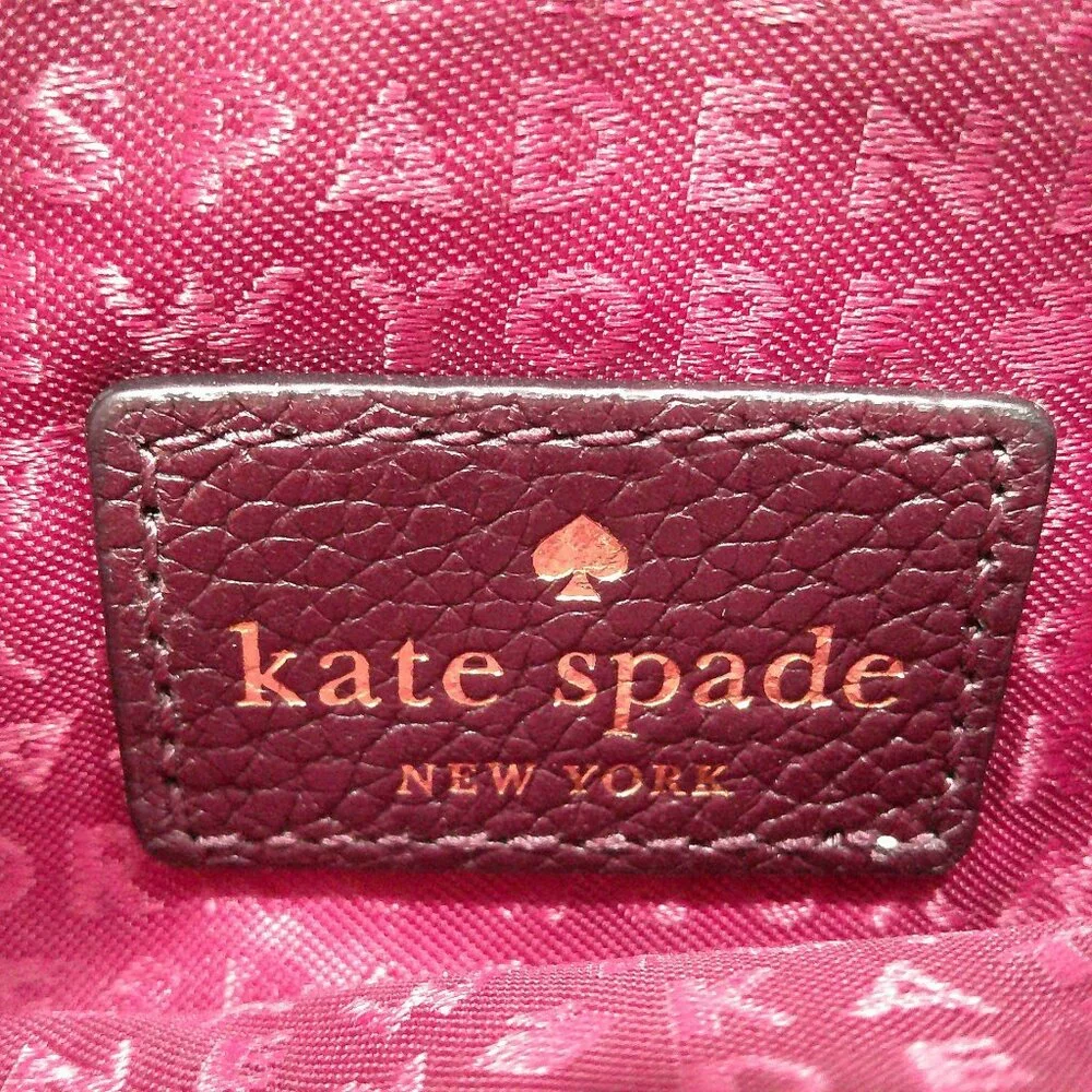 Kate Spade New York Madelyne Mulberry Street Burgandy Wine Leather Crossbody Bag